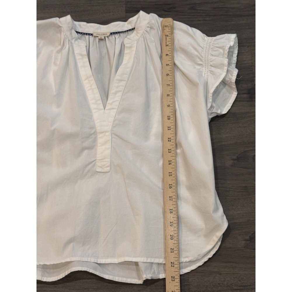 Anthropologie Pilcro Blouse M Tatum Cottagecore Romantic Puff Sleeve Peasant Top - Picture 6 of 12
